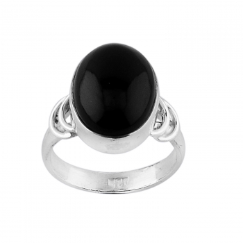925 silver oval stone onyx ring